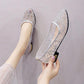 Ladies Sandals Summer Korean Version All-match Thick Heel Shoes Fashion Casual Breathable Mesh Beanie Shoes