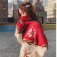 Pofulove Christmas Turtleneck Sweater Women Winter Loose Elk Thickened Pullover Lazy Wind Tide
