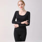 Women Long Sleeve Thermal Underwear Women Winter Tight Suit Sexy Pajamas Autumn Spring Windproof Soft Lining High Elasticity Comfortable Breathable