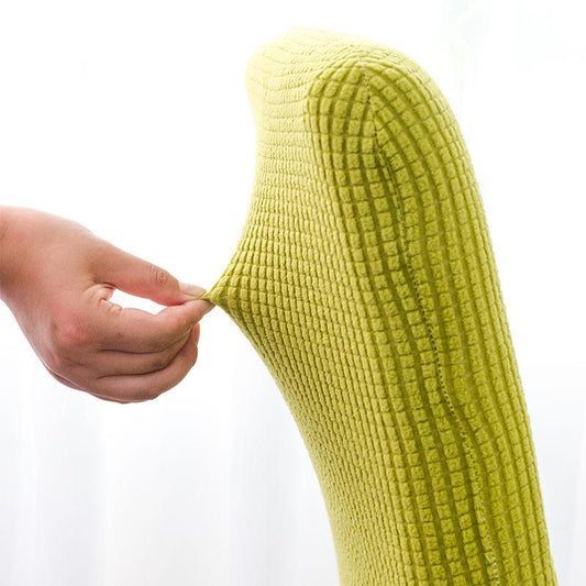 1/2/4/6Pcs  Solid Velvet Chair Covers for Dining Room Party Wedding Waterproof Spandex Chair Cover with Skirt's Hemline