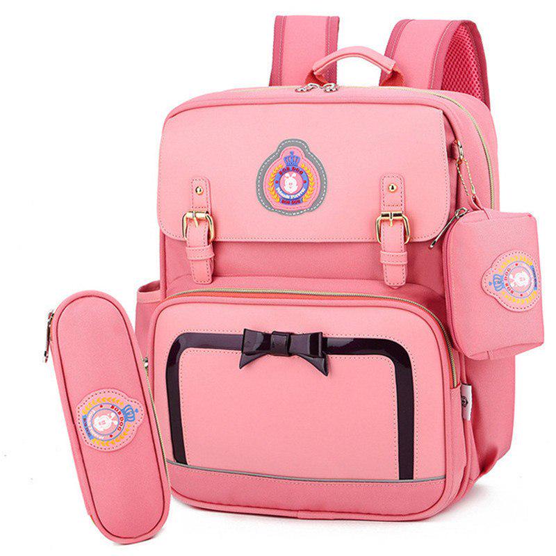 Children School Bags 2019 New Princess Bowknot Orthopedic Backpack Girls Satchel Bag Waterproof Scho