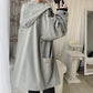 WTEMPO Men Hooded Windbreaker Solid Color Coat Casual Loose Jacket Trend Comfortable Parka Long