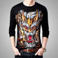 Long-sleeved T-shirt large size spring and autumn T-shirt 3D printed sweater men's round neck