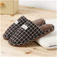 Autumn and Winter Pure Cotton Slippers Indoor Non-slip Soft-soled Shoes Warm Simple Plush Cotton Shoes