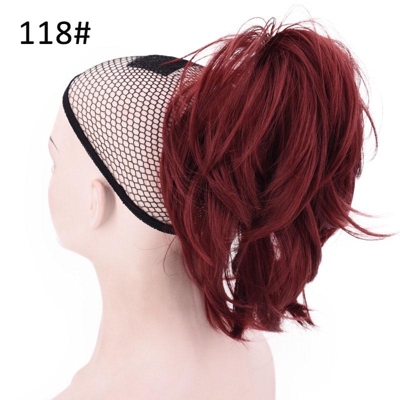 Synthetic Hair Buns Scrunchy Chignon Elastic Wavy Scrunchies Wrap for Ponytail Extensions for Girl