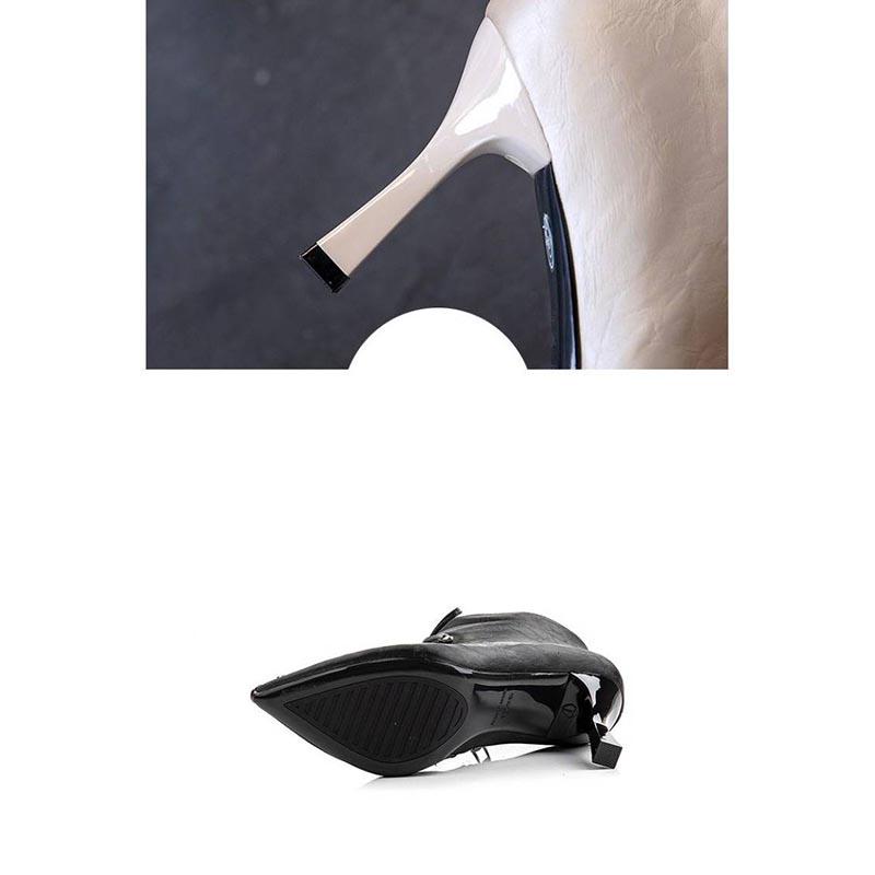 Autumn Winter Women Boots Zipper High Heels Sexy Pointed Toe Bowknot Shoes