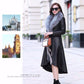 Winter Fur Collar Women's Fur Coat  Plush Thickening Medium Length Women's Leather Coat Slim Closing Woman Parka Coat