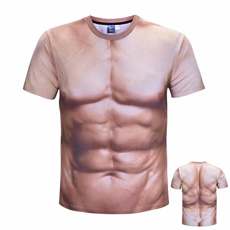 Men's clothing summer short-sleeved T-shirt large size 3D printed half-sleeved T-shirt clothes