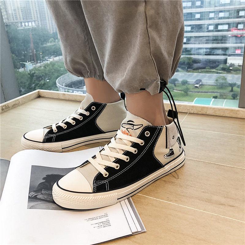 Men's High Top Sneakers Casual Skateboarding Shoes Sports Shoes Breathable Hip Hop Walking Shoes Street Shoes Chaussure Homme