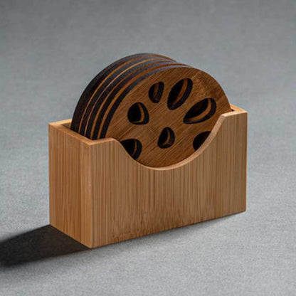 6pcs Bamboo Tea Cup Cushion Insulation Pad Pot Cup Holder Spare Parts Tea Set