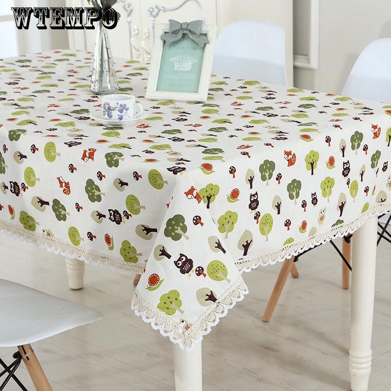 Coffee Table Tablecloth Waterproof Coffee Table Cloth Table Cloth Cotton Linen Rectangular Table Cover