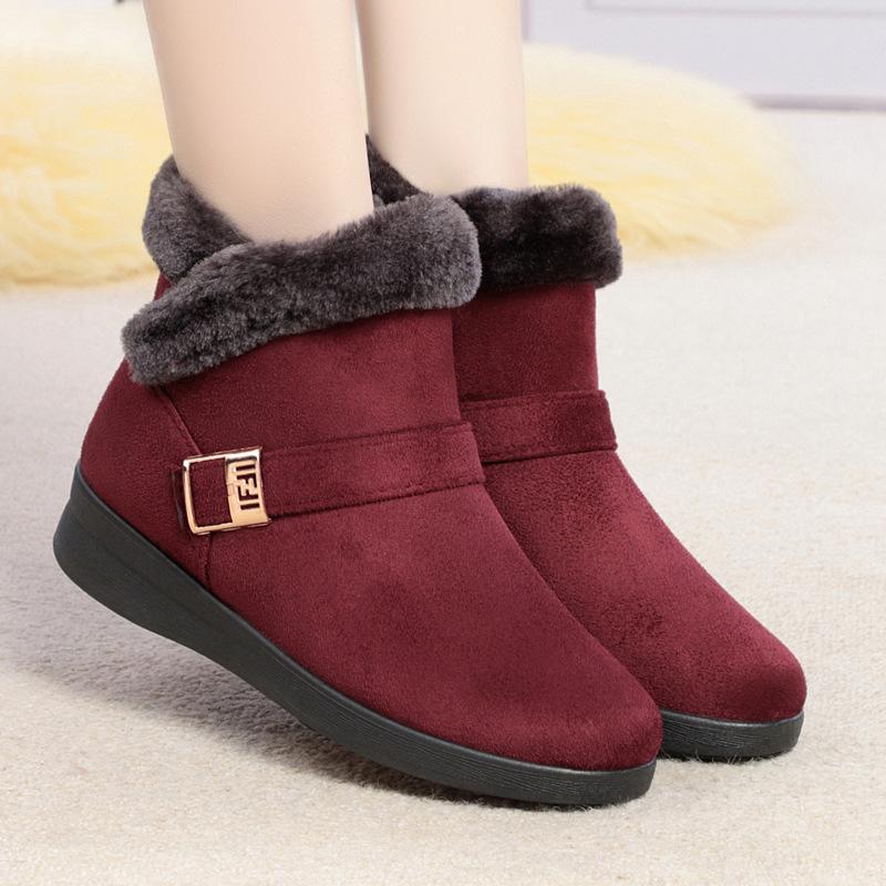 Women Snow Boots Winter Warm Thick Fur Boots Non Slip Flat Couple Boots Ankle Booties Woman Outdoor Footwear