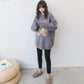 Pregnant Women's Autumn and Winter Clothing Fashion Style Plus Size Blouse Korea Cartoon Knitted Bottoming Shirt Maternity Sweater Mid-length Trendy