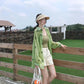 Women's Summer Printed Thin Sun Protection Clothing All-match UV Protection Breathable Shirt