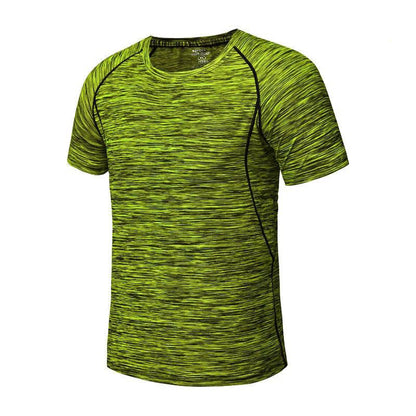 Men Sports T-shirt Outdoor Shirt Summer Breathable Casual Quick Dry Top Half Sleeve Elastic Off-road Tees Running Clothing