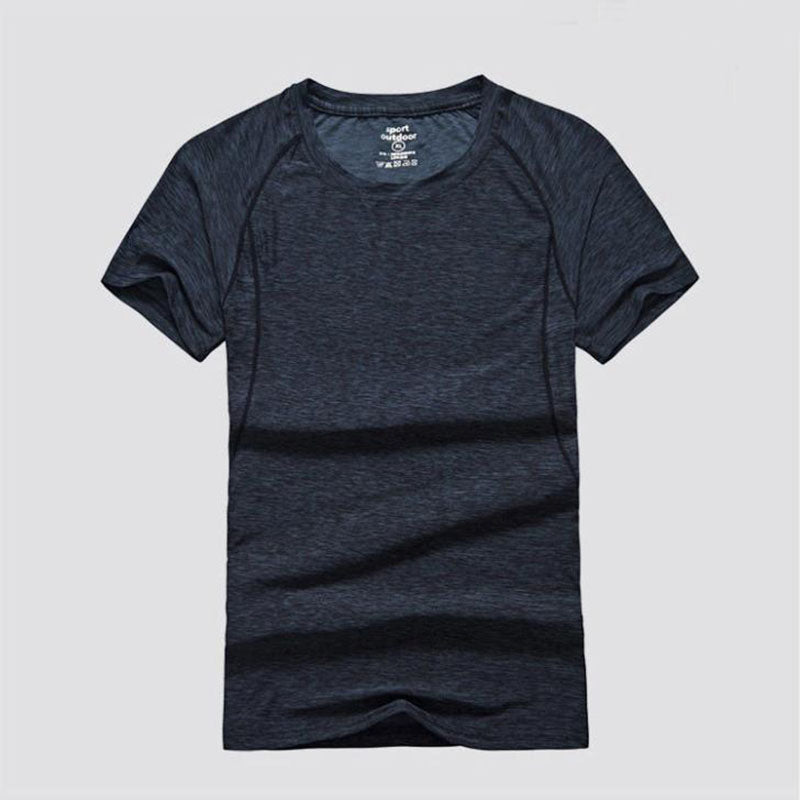 Men Sports T-shirt Outdoor Shirt Summer Breathable Casual Quick Dry Top Half Sleeve Elastic Off-road Tees Running Clothing