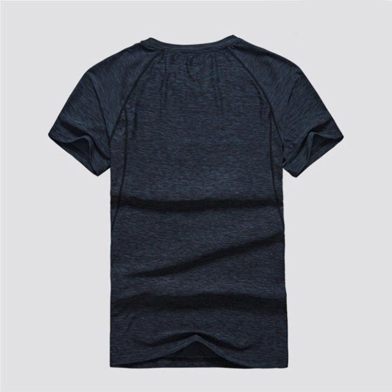 Men Sports T-shirt Outdoor Shirt Summer Breathable Casual Quick Dry Top Half Sleeve Elastic Off-road Tees Running Clothing