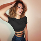 Summer Women Black Short T-Shirts Sexy Crop Tops Short Sleeve Bandage Tee Tops Female Shirts