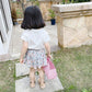 Girls' Suits Western-style Cotton Children's Summer Fashion Floral Skirt Baby Summer Short-sleeved Two-piece Suit