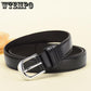 Leather Belt Women Leather Adult Casual Waist Belt Ring Pin Buckle