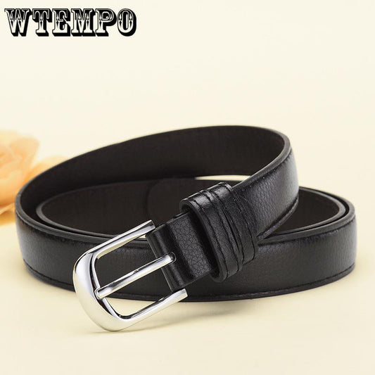 Leather Belt Women Leather Adult Casual Waist Belt Ring Pin Buckle