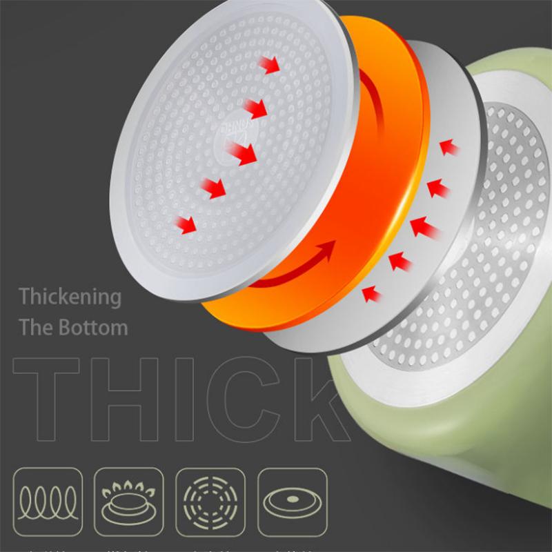 Avocado Color Maifan Stone Milk Pan Non-stick Pan Household Milk Pan General Milk Pan