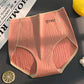 4PCS Women's High-waist Inner Antibacterial Comfortable Sexy Student Korean Version of The Girl's Large Size Belly Buttocks Seamless Briefs