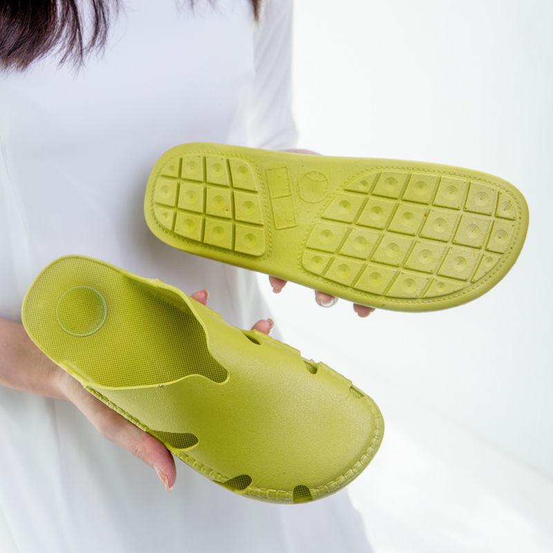 Women's Vietnamese Natural Rubber Slippers Women's Baotou Retro Beach Casual Breathable Non-slip Latex Sandals