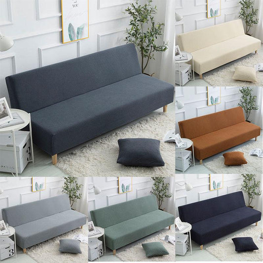 Armless Sofa Cover  Elastic Printed Armless Folding Sofa Bed Cover Folding Modern Stretch Sofa Bed Slipcover Couch Protector