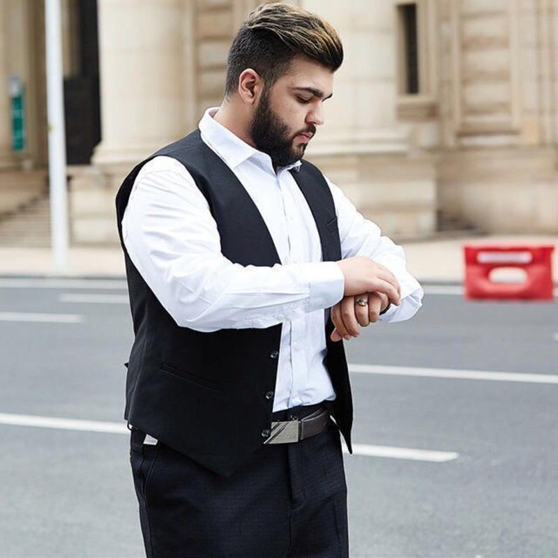 Spring and Autumn Casual Vest Men's Western Fit Body Suit Vest No Ironing Business Large Size Formal Tide Vest