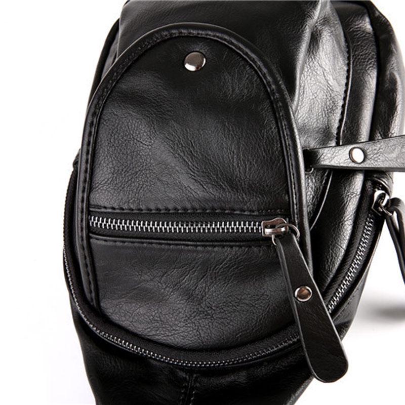 Casual Chest Bag Men Black Large Capacity Multi-pocket Crossbody Outdoor Sports Shoulder Bag