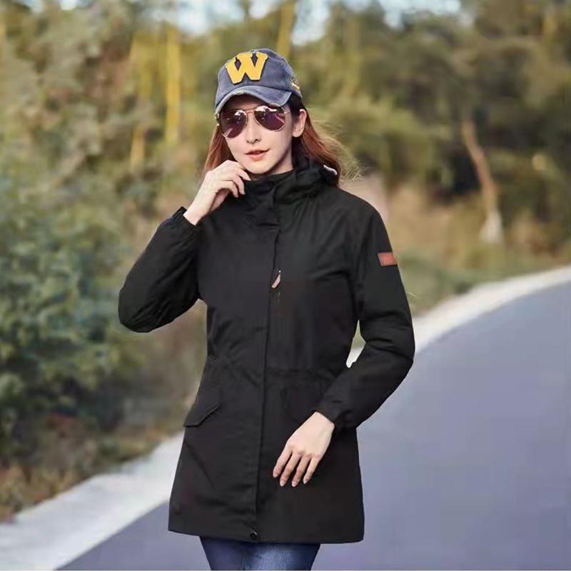 Jacket Two-piece Detachable Windproof and Waterproof Windbreaker Autumn and Winter Couple Coat Men and Women Cotton Windproof and Rainproof Jacket