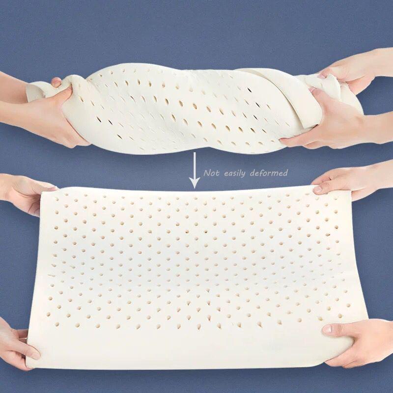Natural Rubber Pillow Core Latex Pillow Adult Cervical Protection Wolf Tooth Pillow Comfort Memory Foam Pillow Orthopedic Pillow Neck Rest Pillows