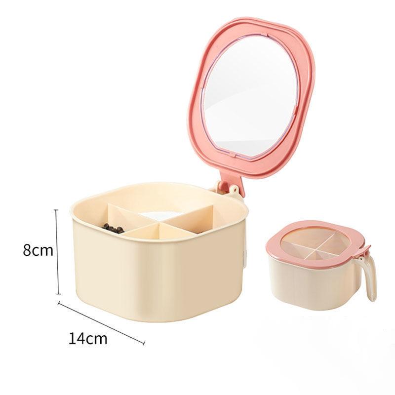 Seasoning Box Multi-function Kitchen Combination Set Seasoning Box Household Simple Multi-compartment with Lid Seasoning Storage Box