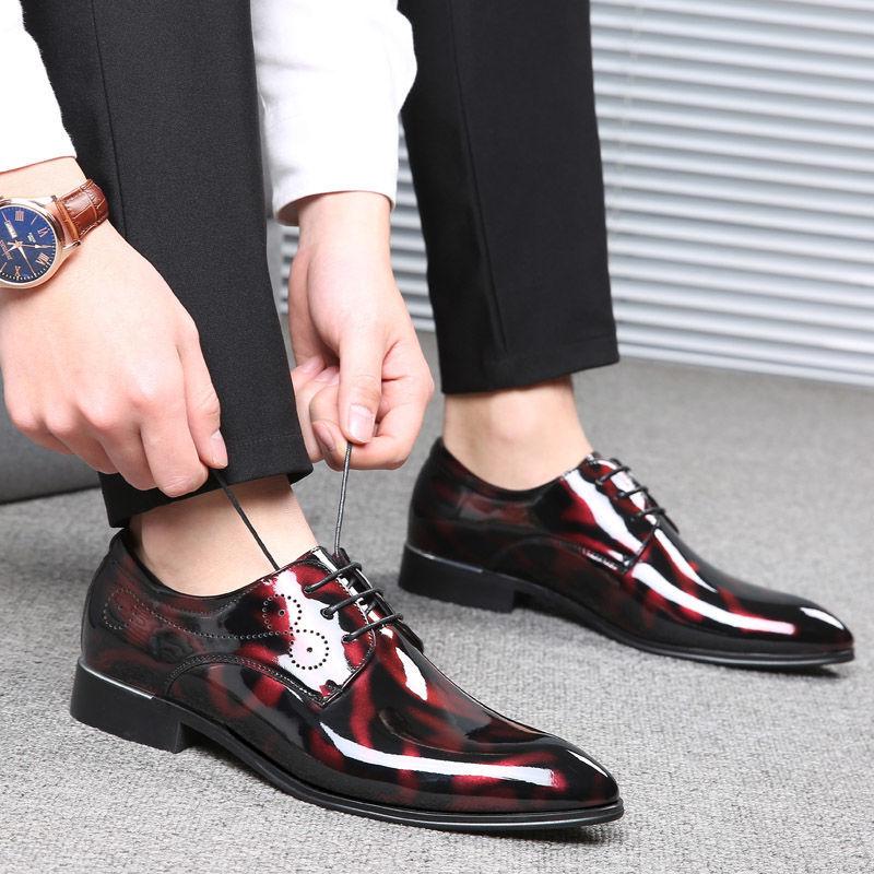 Men's Formal Leather Shoes Business Casual Shoes Pointed Toe Oversize Men's Shoes