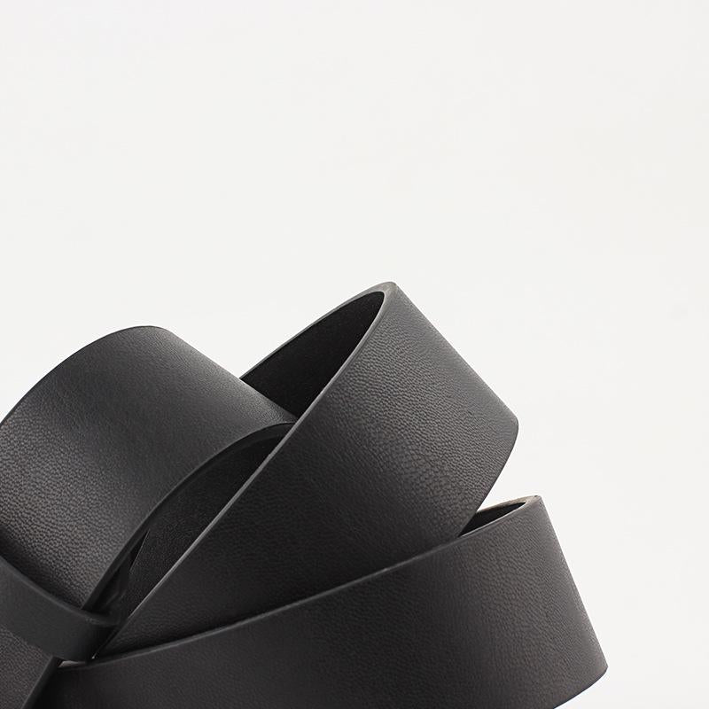 Ladies Belt Pu Leather Wide Belt Nonporous Solid Color Bright Colors