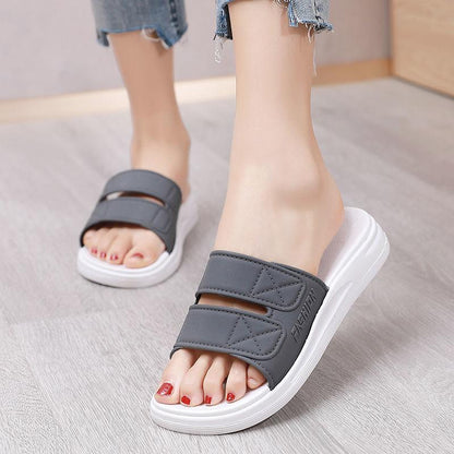 Thick-soled Slippers Women's Summer Outer Wear Fashion All-match Home Slip-resistant Sandals Slippers
