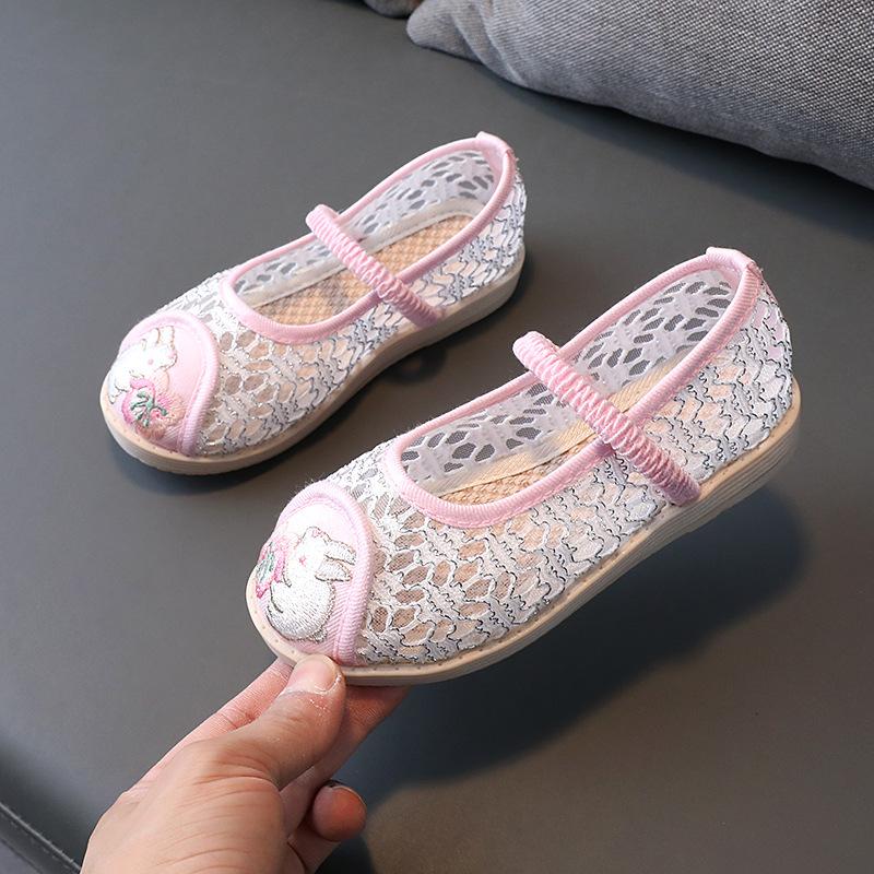 Spring and Summer Children's Cloth Shoes Dance Shoes Students Show Embroidered Shoes