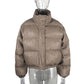 Winter Thick Warm Short Parkas Women Fashion Black PU Leather Coats Women Elegant Zipper Cotton Jackets Female Ladies