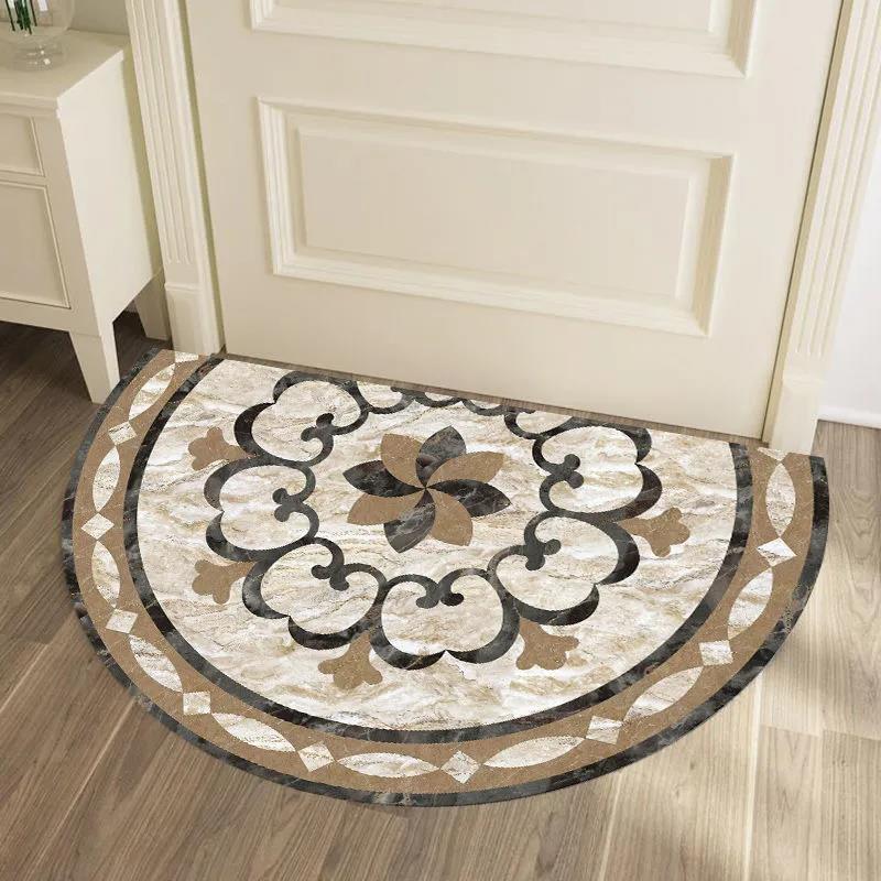 Semi-circular Carpet Nordic Ethnic Style Home Entrance Mat Entrance Rugs Bathroom Carpet