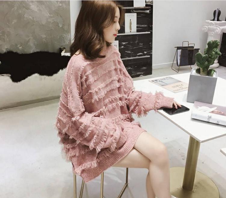 Pofulove Winter Women's Sweater Core Yarn Ladies Loose and Thin To Wear New Women's Clothing