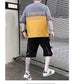 Summer Suit Male Teenager Student Korean Version Handsome Casual Sports Short-sleeved Shorts Boys Clothes Set