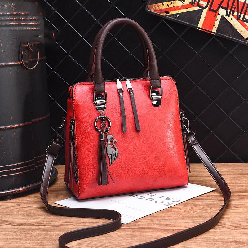 Shoulder Handbag Trendy wild Woman bag Patent leather bag Big capacity European and American style