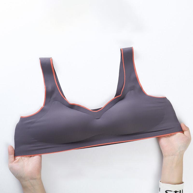 Latex Underwear Women's Seamless and Rimless Sports Gather Vest Type To Prevent Breast Sagging Underwear Light and Breathable