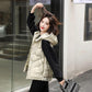 Winter Ladies Hooded Down Vest Jacket Fashion Glossy Down Cotton Sleeveless Jacket Thicken Warm Winter Vest
