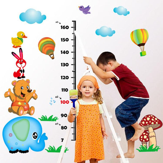 Cartoon height with high feet stickers Kindergarten room animal stickers wall stickers