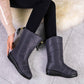 Snow Boots Ladies Winter In The Tube Waterproof Non-slip Warm Cotton Shoes Thick Bottom Plus Velvet Thick Cotton Boots Large Size