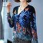 Women's Butterfly Print Cardigan Autumn and Winter Retro Loose Wool Sweater Plus Size Short Cardigan Sweater