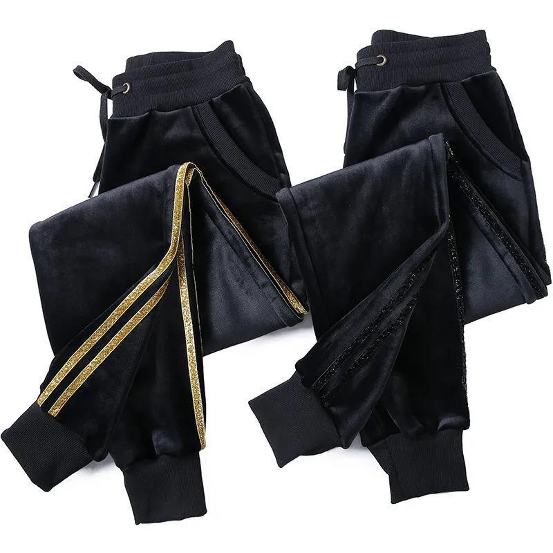 Autumn and Winter Plus Velvet Thickened Sweatpants Women Loose Bottoming Guard Pants Feet Leisure Rhyme Daharem Pants Women