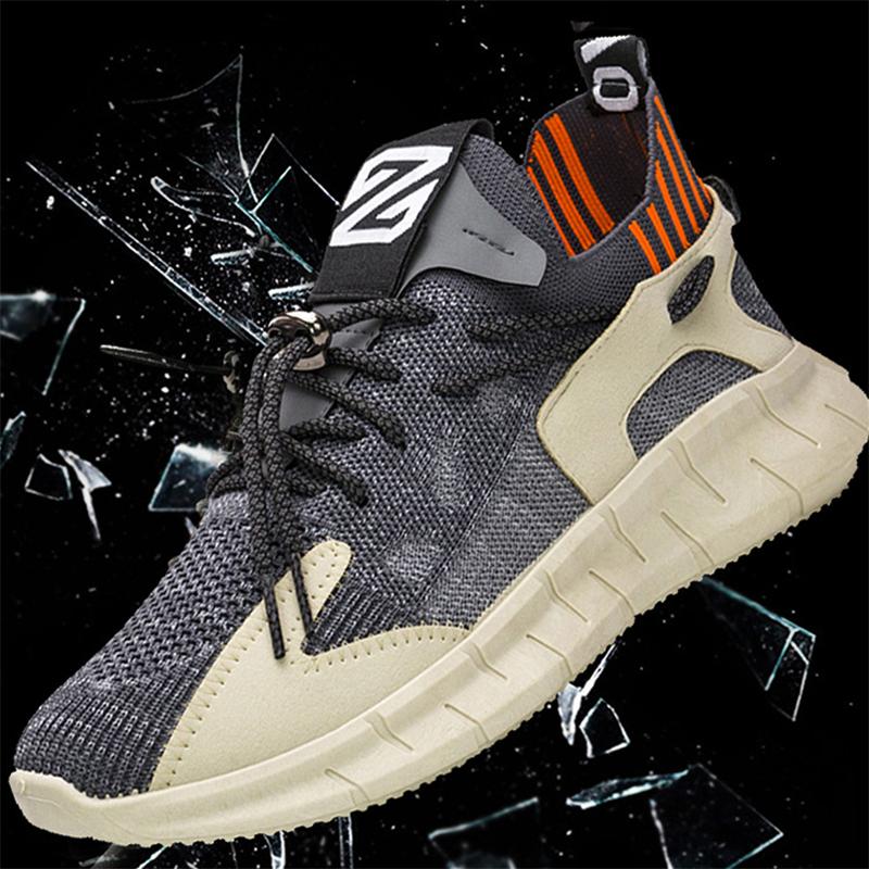 Fall Men's Korean Sneakers Trendy Flying Woven Sports Shoes All-match Comfortable Men's Shoes